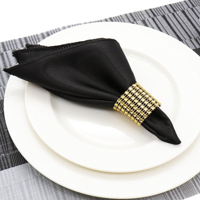 Serviette De Table Aline Noir | Déco Table