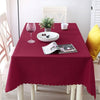 Nappe Coton Enduit Rouge Bordeaux | Deco Table
